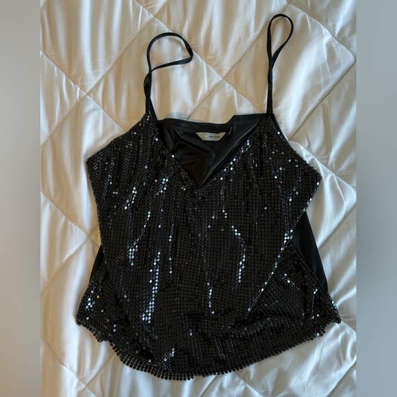 Red Herring double layer black sequined top - Picture 7 of 7